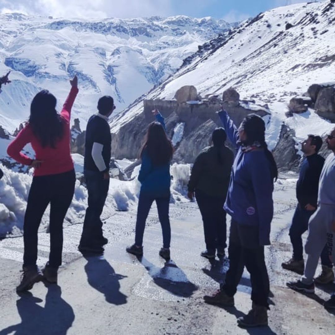 Group in Winter at Incredible spiti